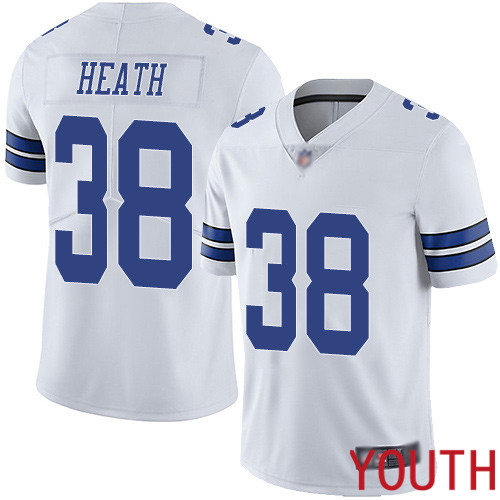 Youth Dallas Cowboys Limited White Jeff Heath Road 38 Vapor Untouchable NFL Jersey